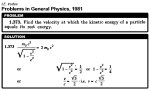 find-the-velocity-at-which-the-kinetic-energy-of-a-particle