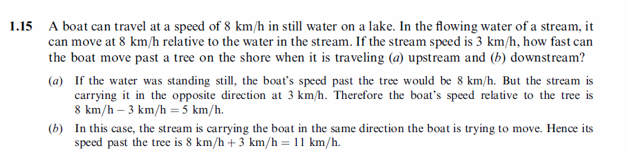 A boat can travel at a speed of 8 km/h in still water on a lake. In the flowing 