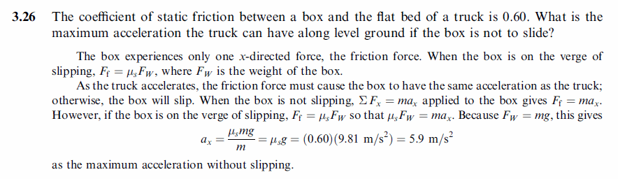 The coefficient of static friction between a box and the flat bed of a truck is 