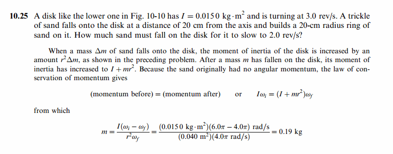A disk like the lower one in Fig. 10-10 has I = 0.0150 kg·m2 and is turning at 