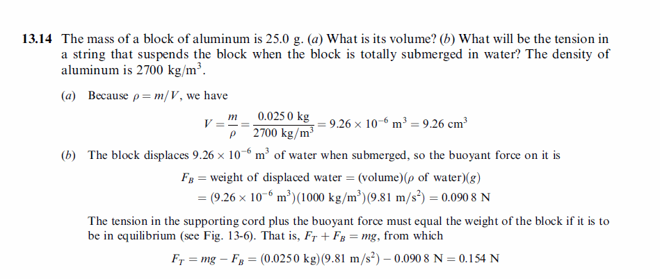 The mass of a block of aluminum is 25.0 g. (a) What is its volume? (b) What will
