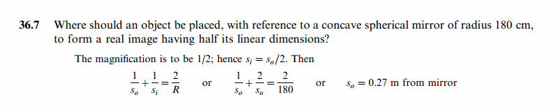 Where should an object be placed, with reference to a concave spherical mirror o