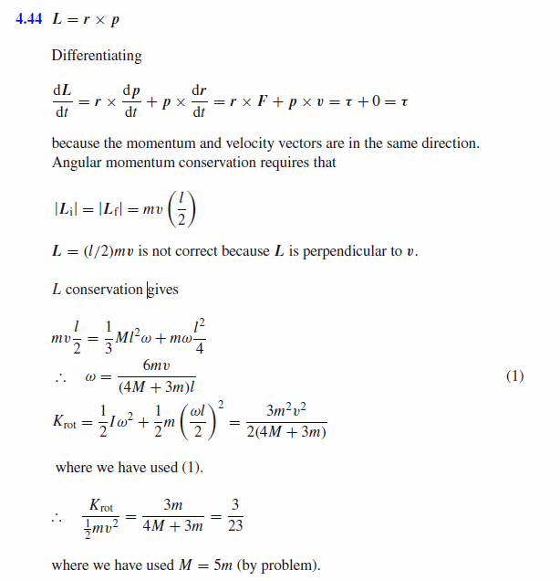 Consider a point mass m with momentum p rotating at a distance r about an axis. 