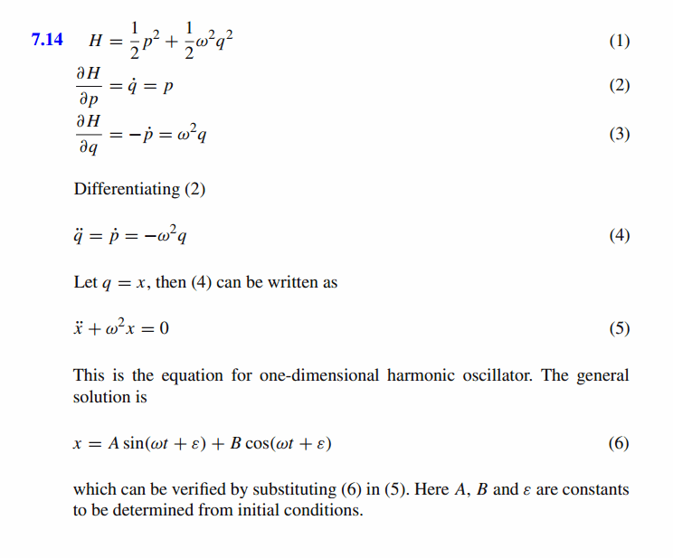 A one-dimensional harmonic oscillator has Hamiltonian H = 1/2p^2+1/2w^2q^2. Writ