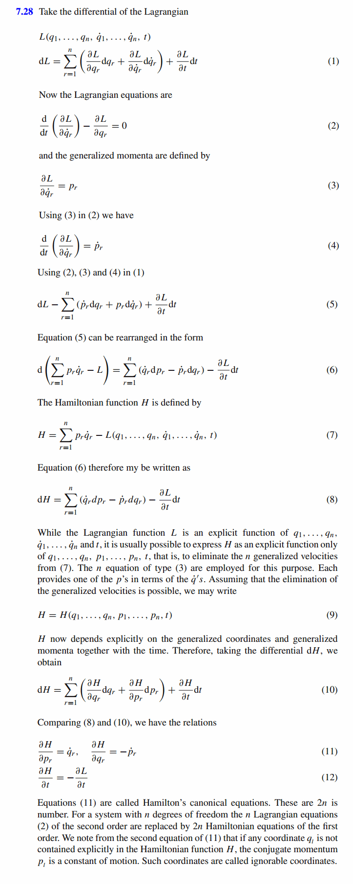 A system is described by the single (generalized) coordinate q  and the Lagrangi