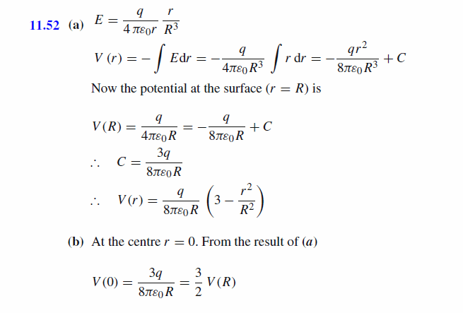 In prob. (11.50) show that the electric potential (a) varies as that to simple h