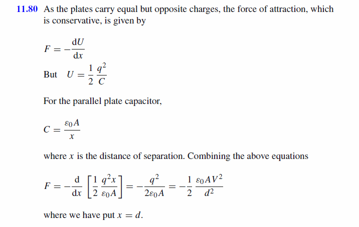 Show that the force of attraction between the plates of a parallel plate capacit