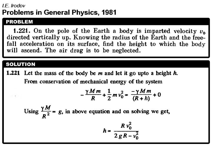 On the pole of the Earth a body is imparted velocity v0 directed vertically up. 