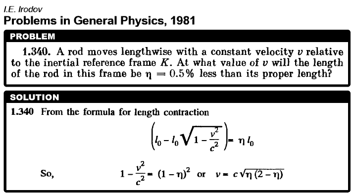 A rod moves lengthwise with a constant velocity v relative to the inertial refer