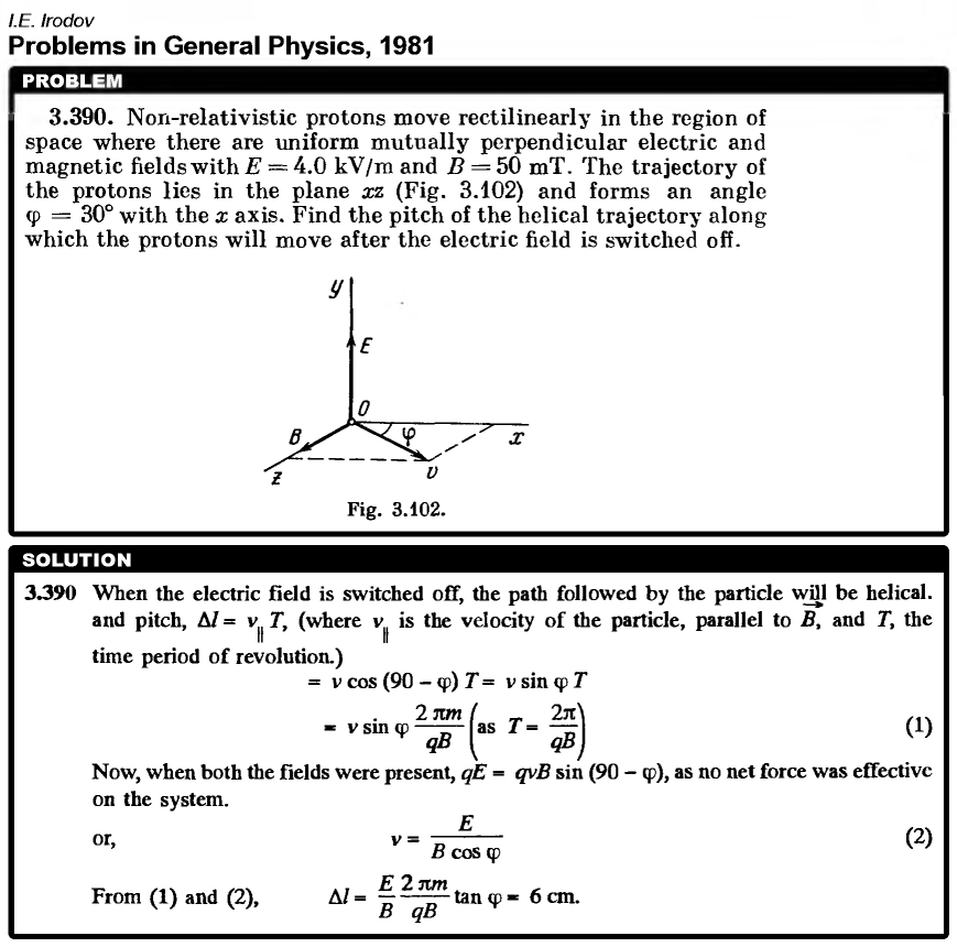 Non-relativistic protons move rectilinearly in the region of space where there a